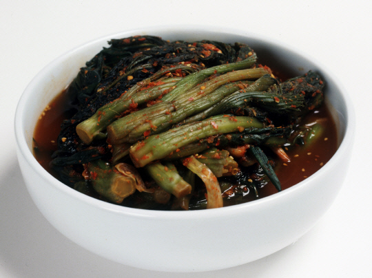 전라도의 갓김치.한국민족문화대백과사전